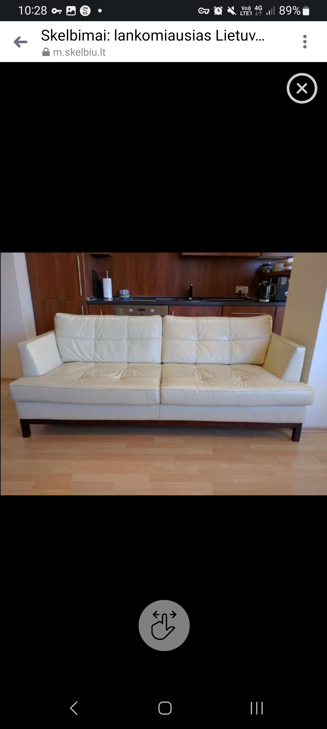 Sofa, fotelis, pufas